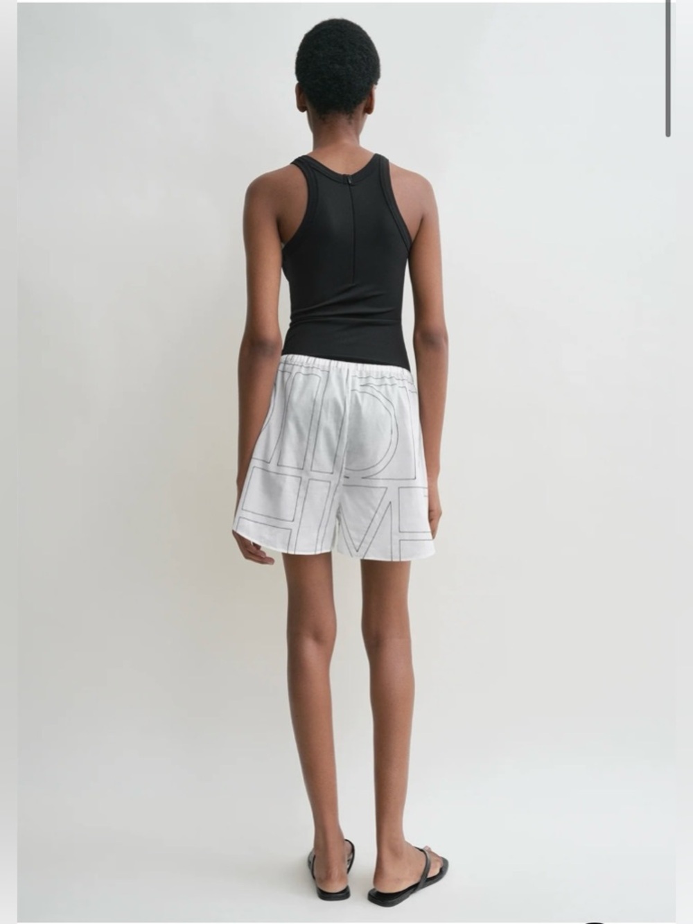 Toteme Monogram Cotton Shorts - Picture 3 of 8
